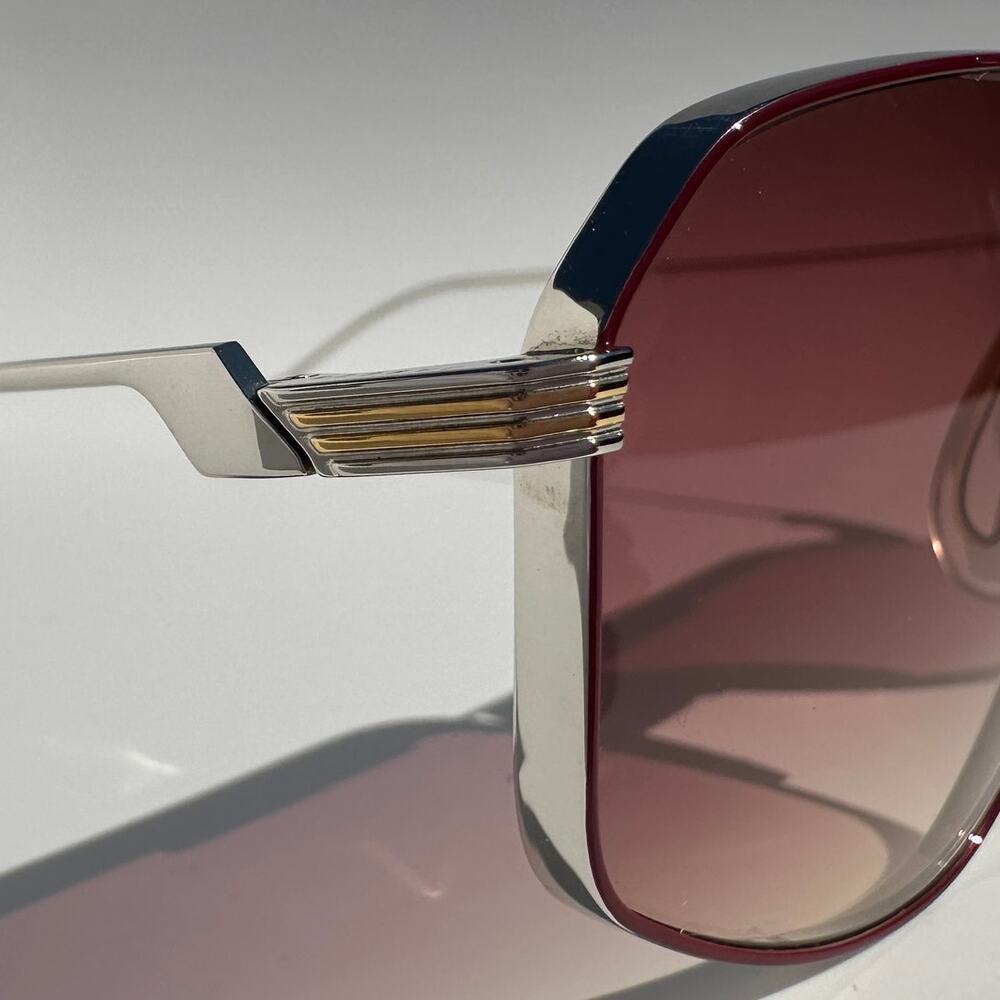 Jacques Marie Mage Jagger Empire Aviator Sunglasses Titanium x/350 Burgundy - Picture 5 of 16